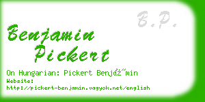 benjamin pickert business card